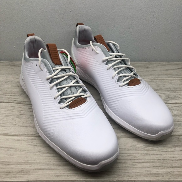 Puma Golf Shoes Ignite PWRADAPT Leather 2.0 Men's White 192989-01 US 11 - Picture 4 of 7